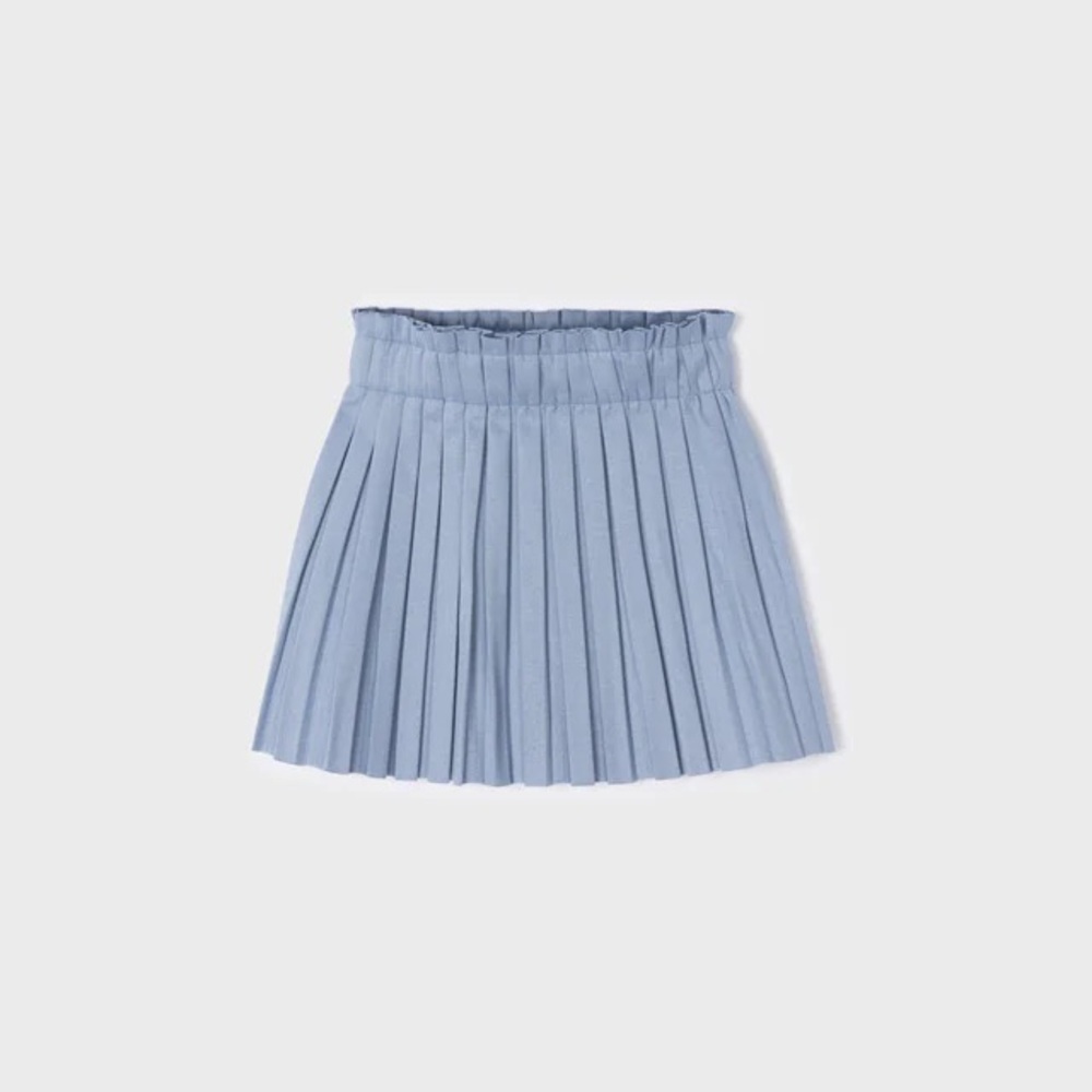 Size 7 Girls Mayoral Sky Blue Pleated Skirt